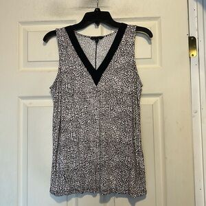 Banana Republic Brown Black White Reptile Print Sleeveless Top Size Medium